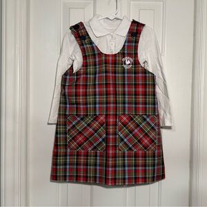 Girls Plaid Primrose Uniform. G4. GUC.